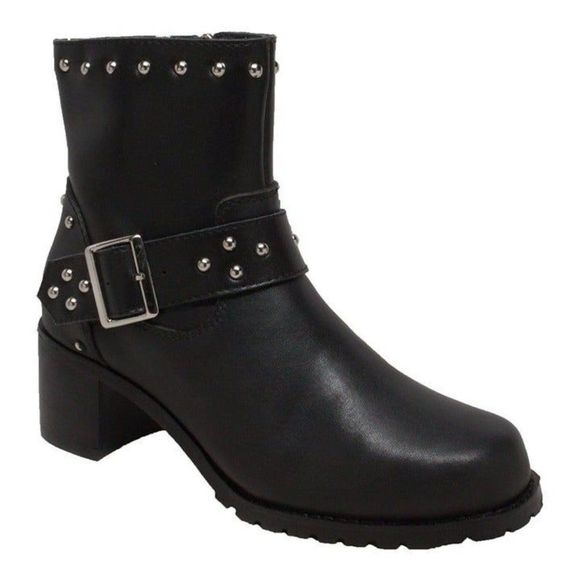 Ride Tecs 8811L Women's High Heel Moto Boots Size 7M - Picture 1 of 3